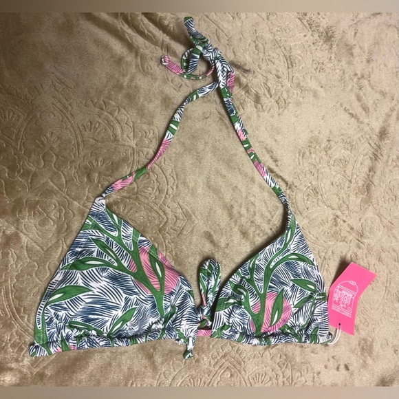 NWT tropical print halter bikini top regular size medium by Liberty & Justice - Picture 5 of 14